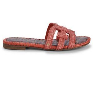 Sam Edelman Beckie 2 Woven Sandals Slides Coral